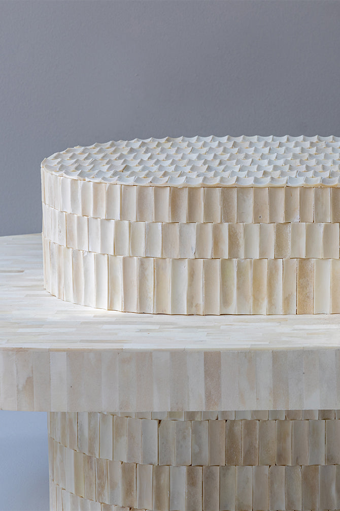 Kielce Wooden Carved Bone Inlay Coffee Table