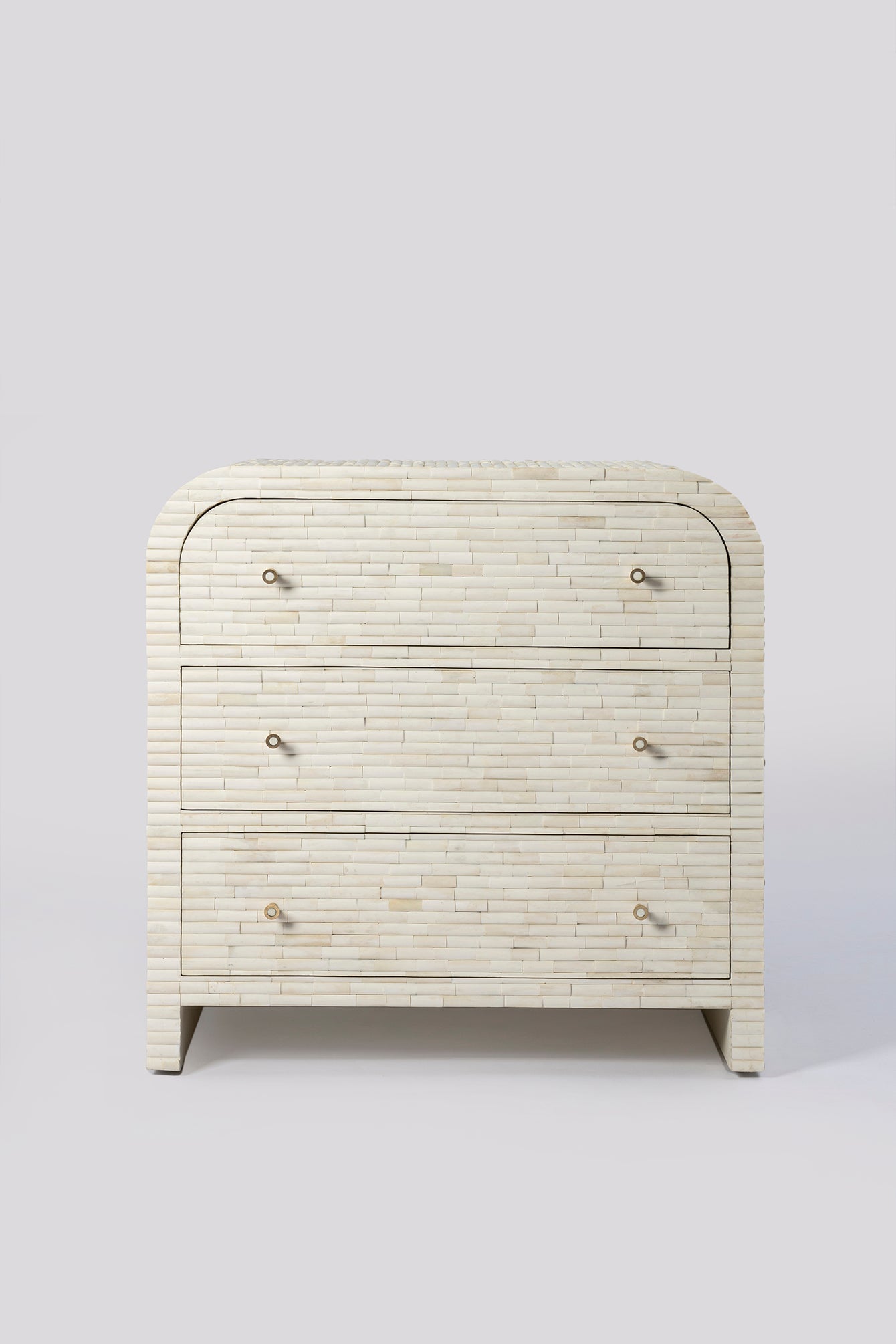 Narva Wooden Bone Inlay Three Drawer Chest