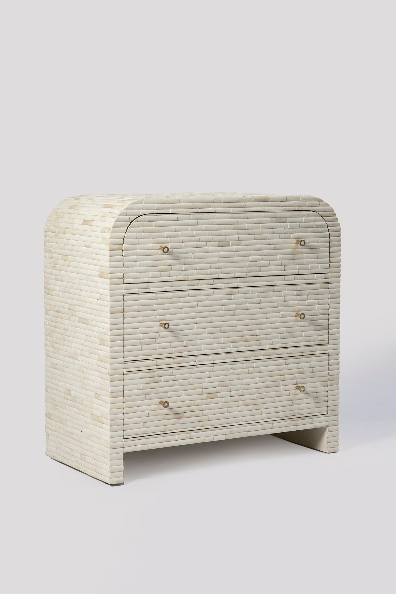 Narva Wooden Bone Inlay Three Drawer Chest