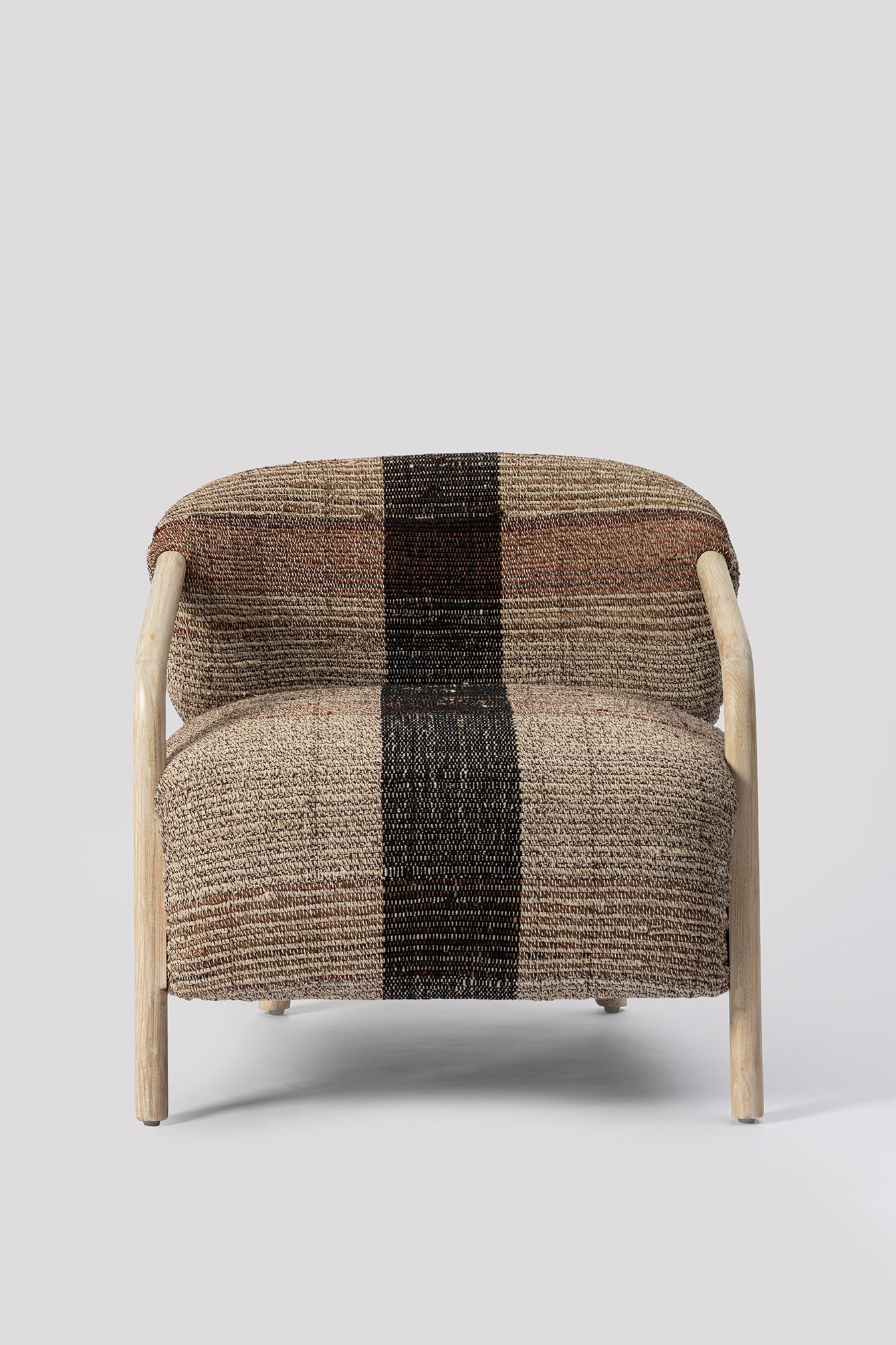 Forlev Oak Wooden Upholstered Armchair