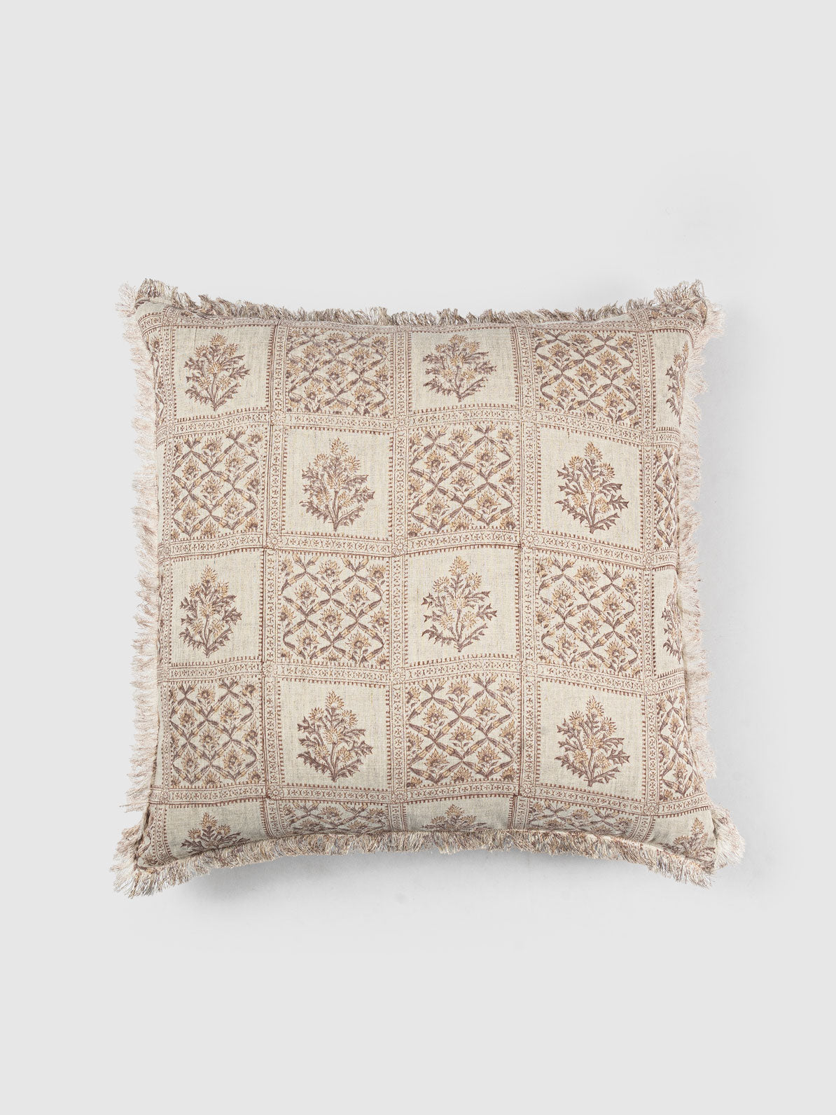 Maidan Reversible Printed Cushion Cover with Self Frayed Edge