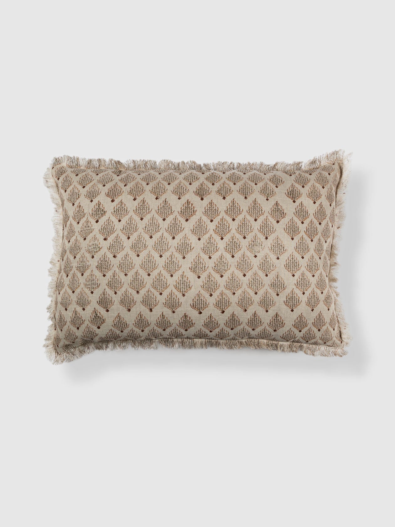 Birta Reversible Printed Cushion Cover with Self Frayed Edge