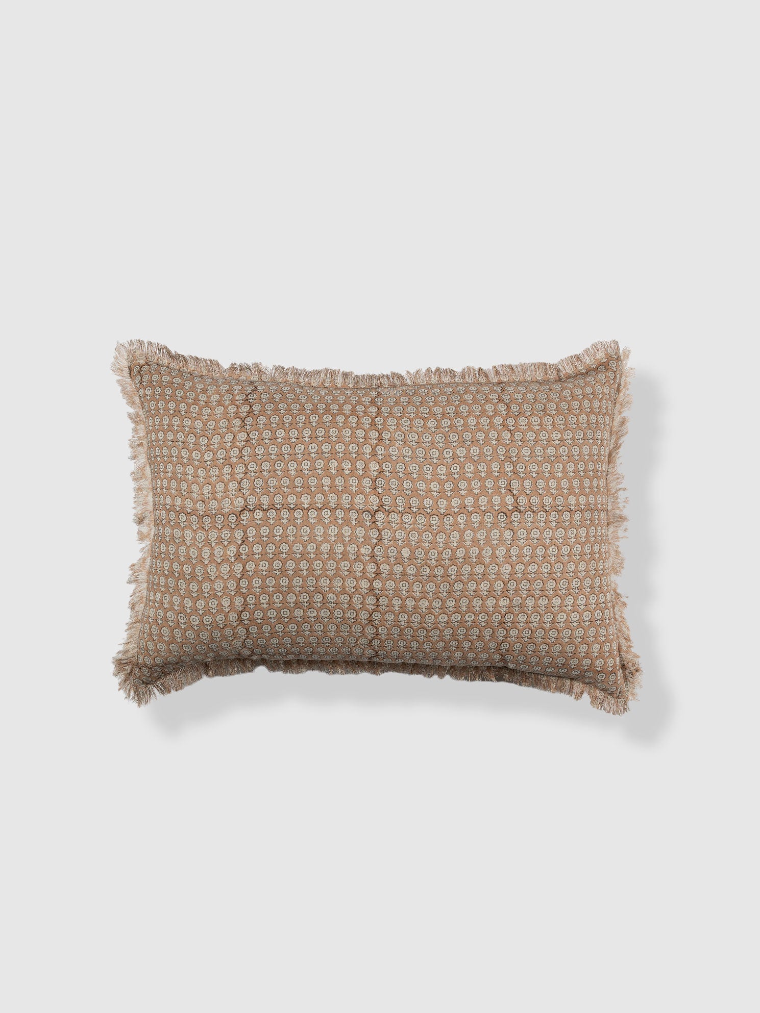 Rasuh Reversible Printed Cushion Cover with Self Frayed Edge