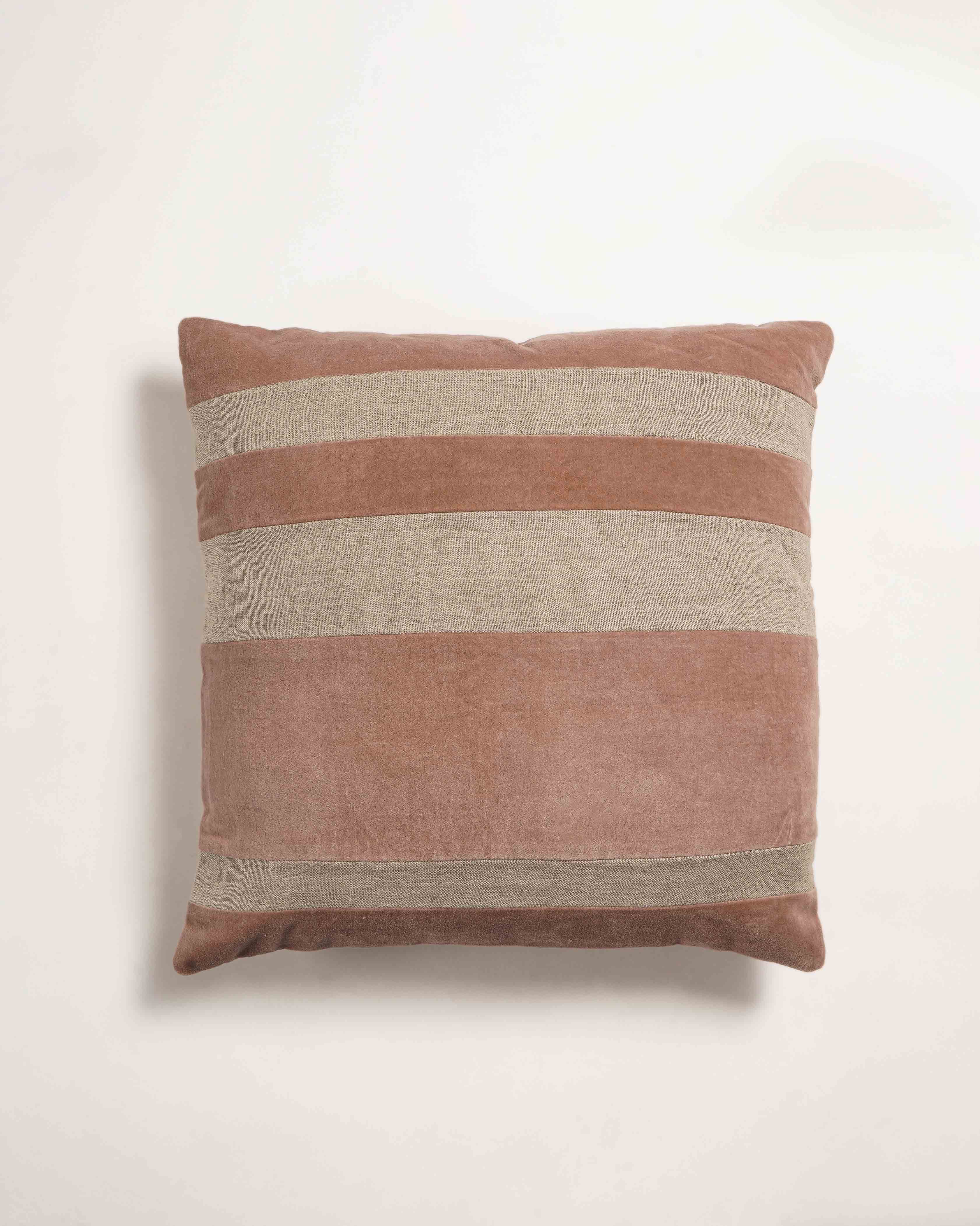 Savoy Solid Dyed Patched Cushion Cover