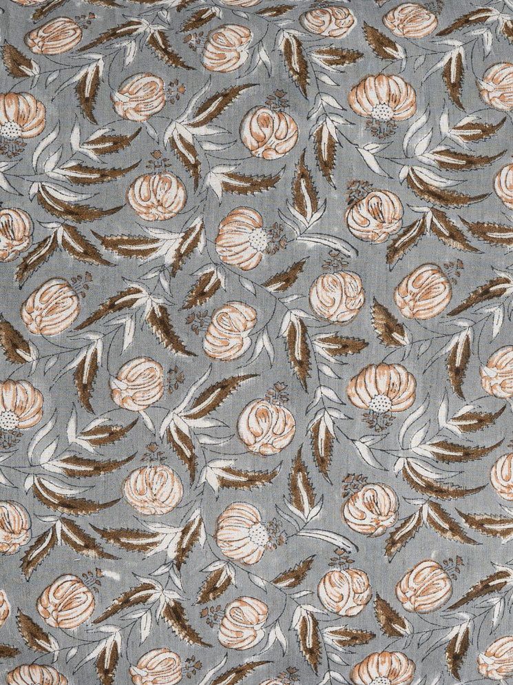 Peqin Reversible Printed Cushion Cover with Dyed Lace