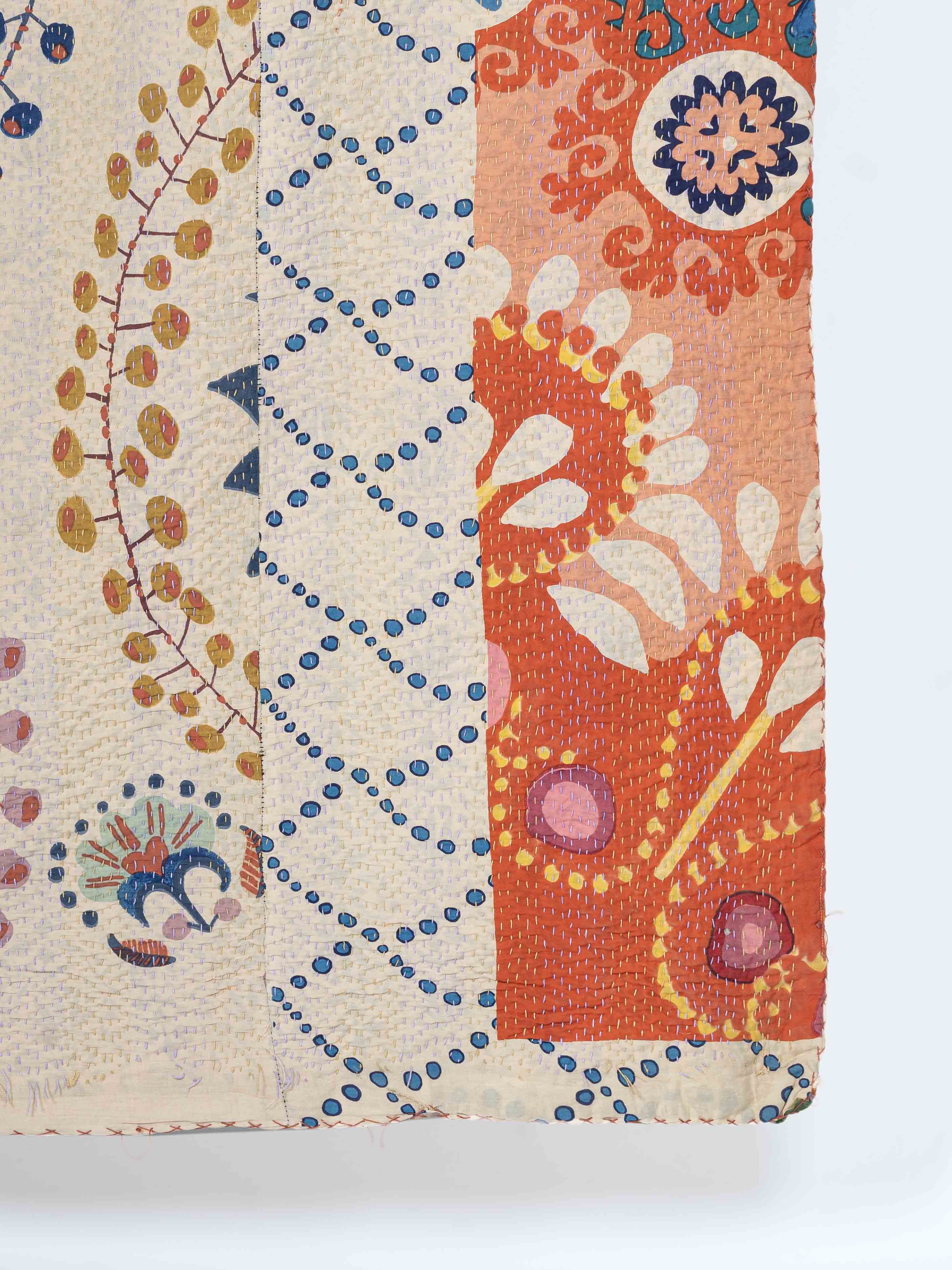 Lamuta Assorted Printed Patch Kantha Throw