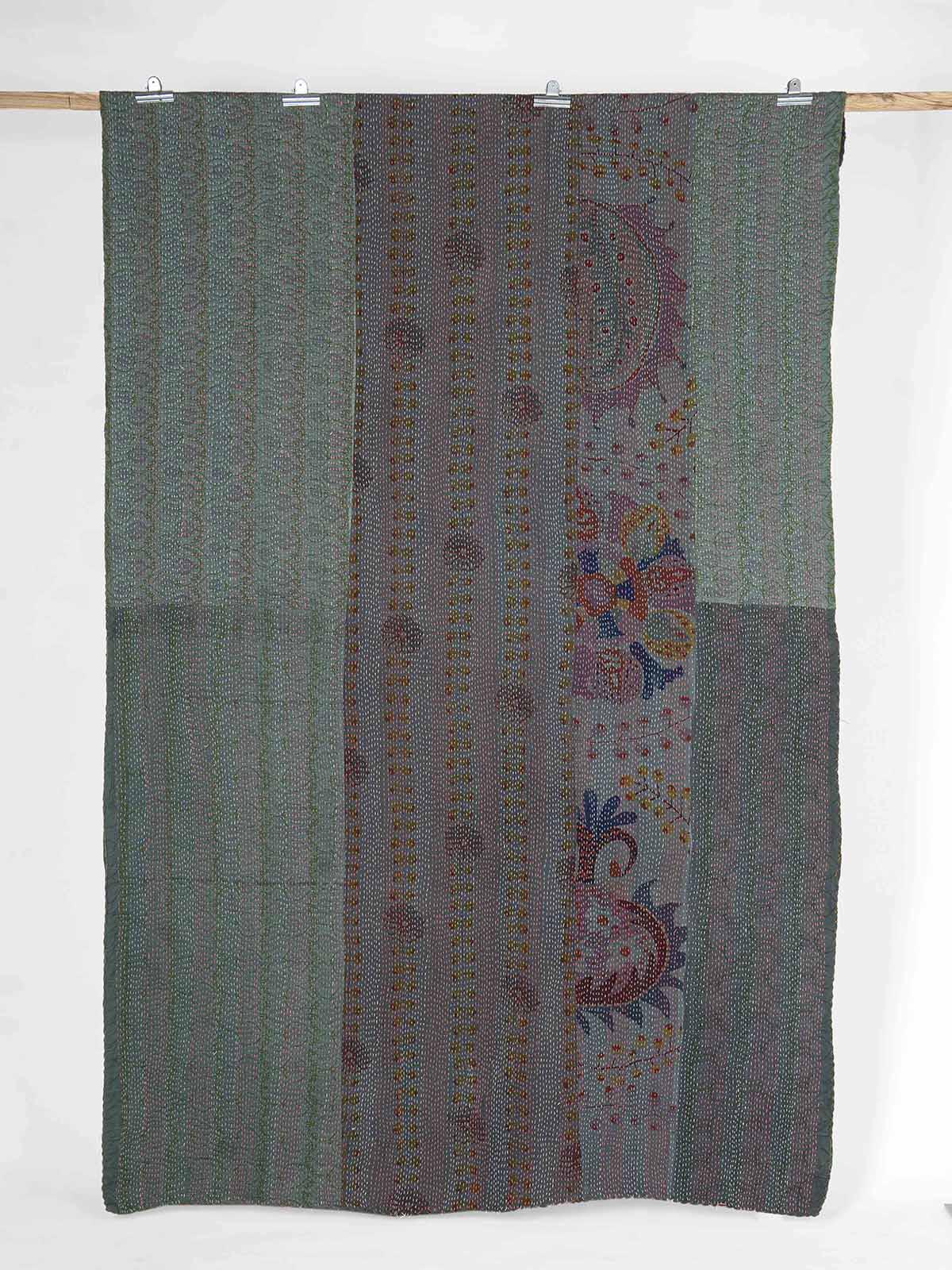 Ghasri Assorted Printed Patch Kantha Throw
