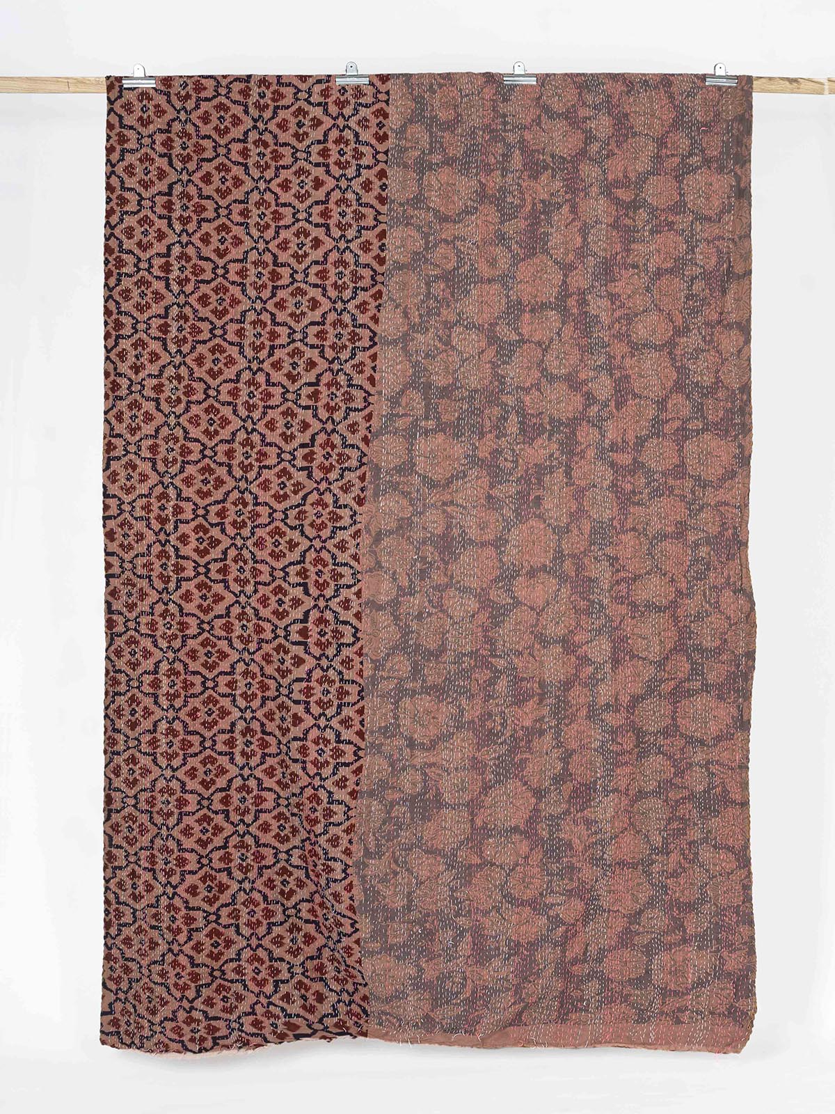 Kamleta Assorted Printed Patch Kantha Throw
