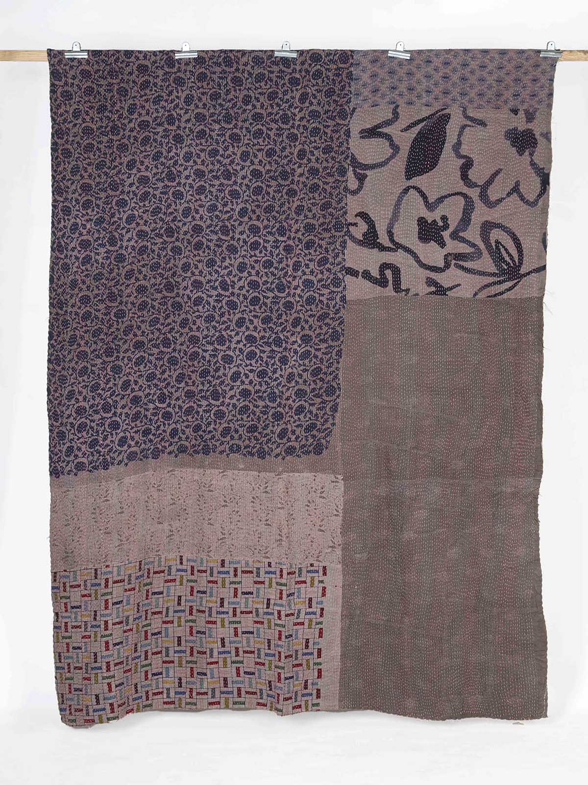Luvier Assorted Printed Patch Kantha Throw