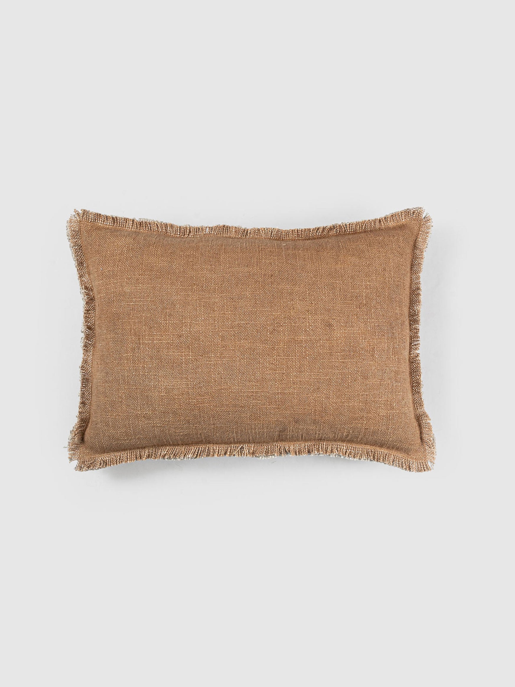 Sandar Solid Dyed Cushion Cover with Self Frayed Edge