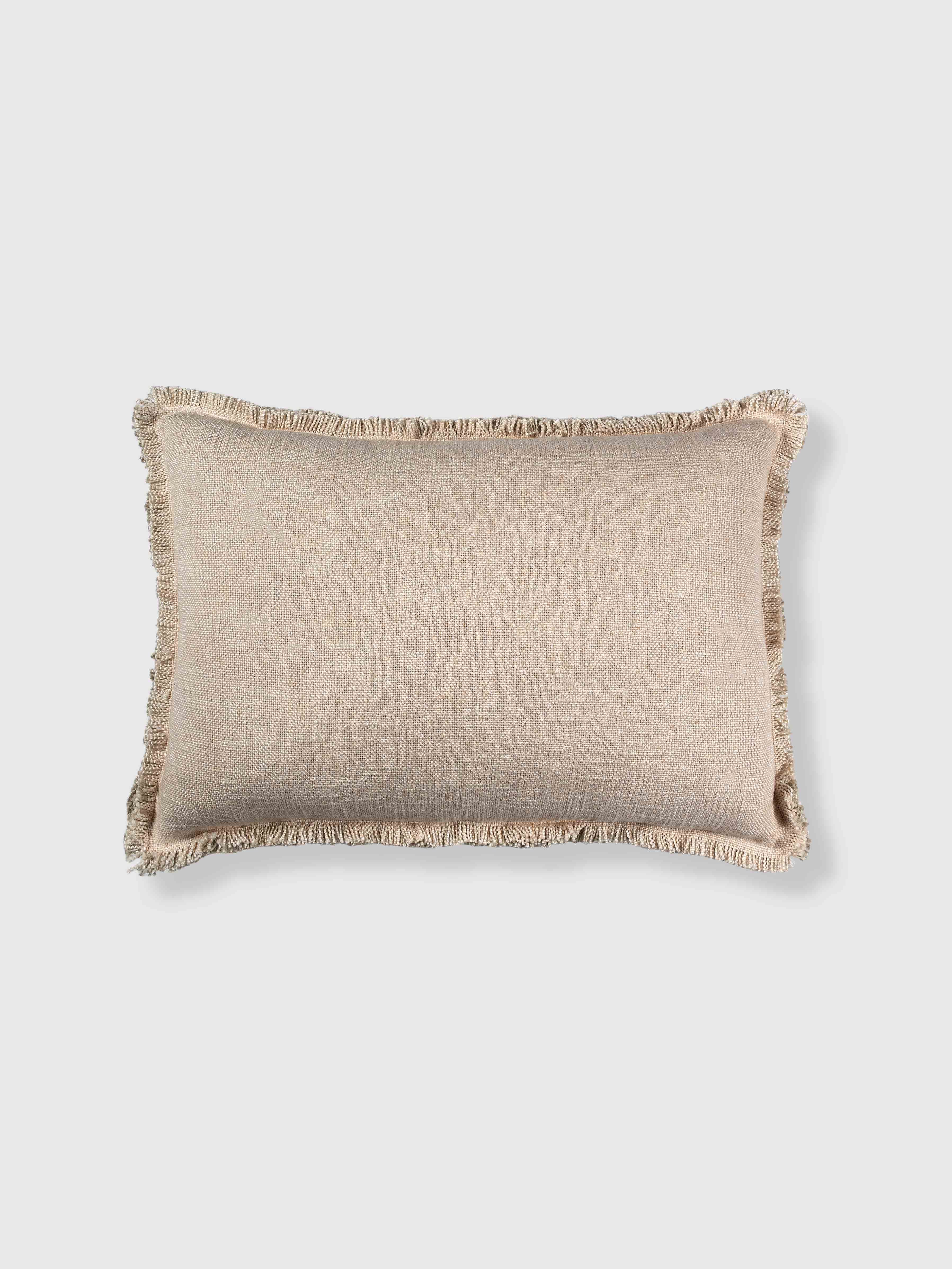 Cawla Solid Dyed Cushion Cover with Self Frayed Edge