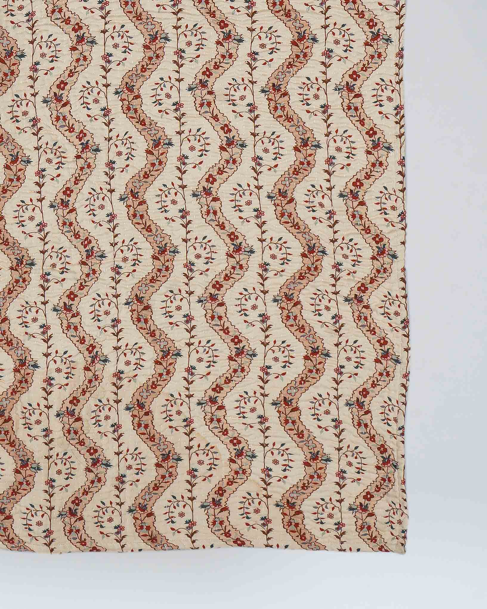 Gherian 4 Layer Printed Kantha Throw