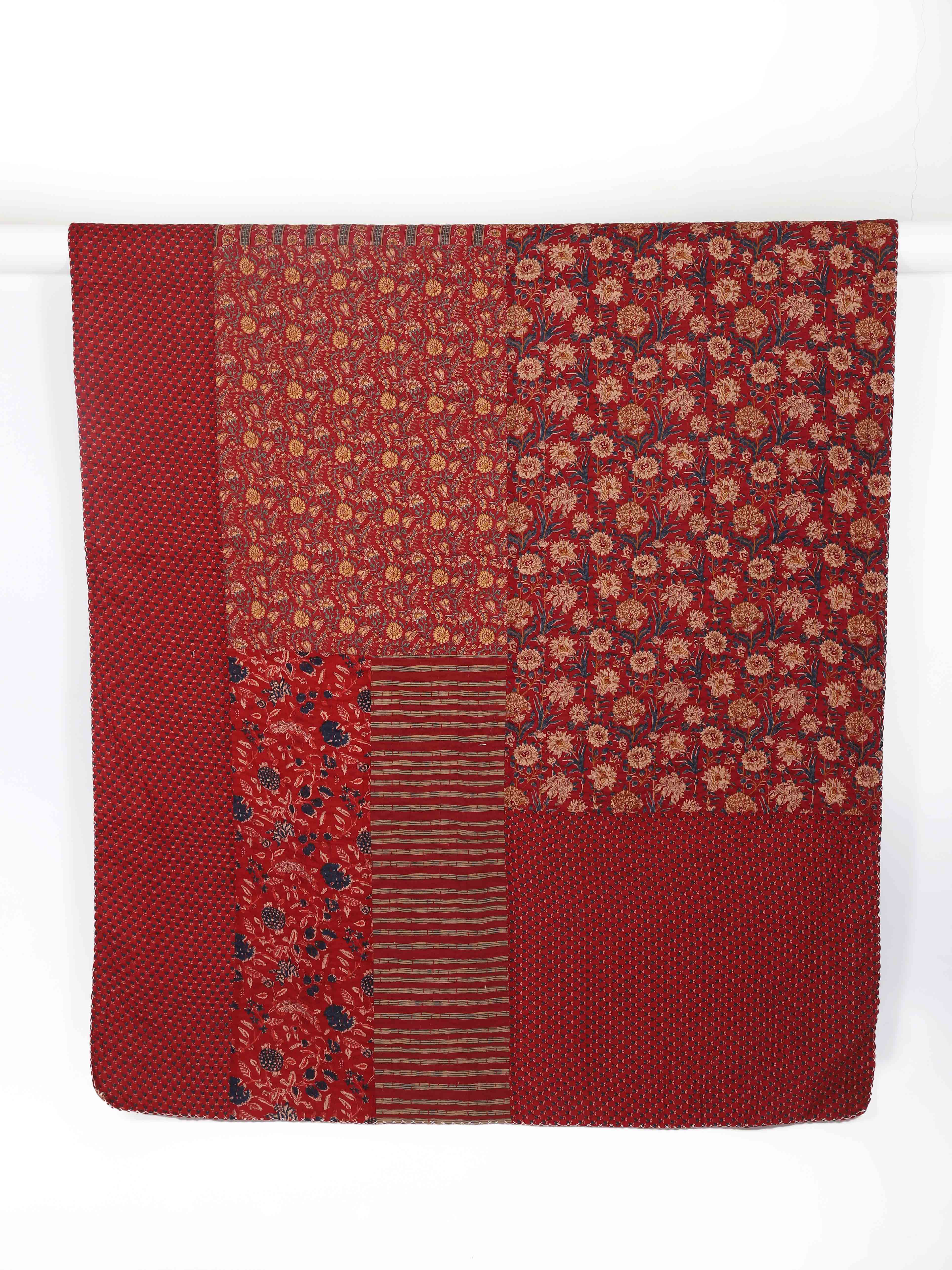 Fontvieille Printed Patch Kantha Throw