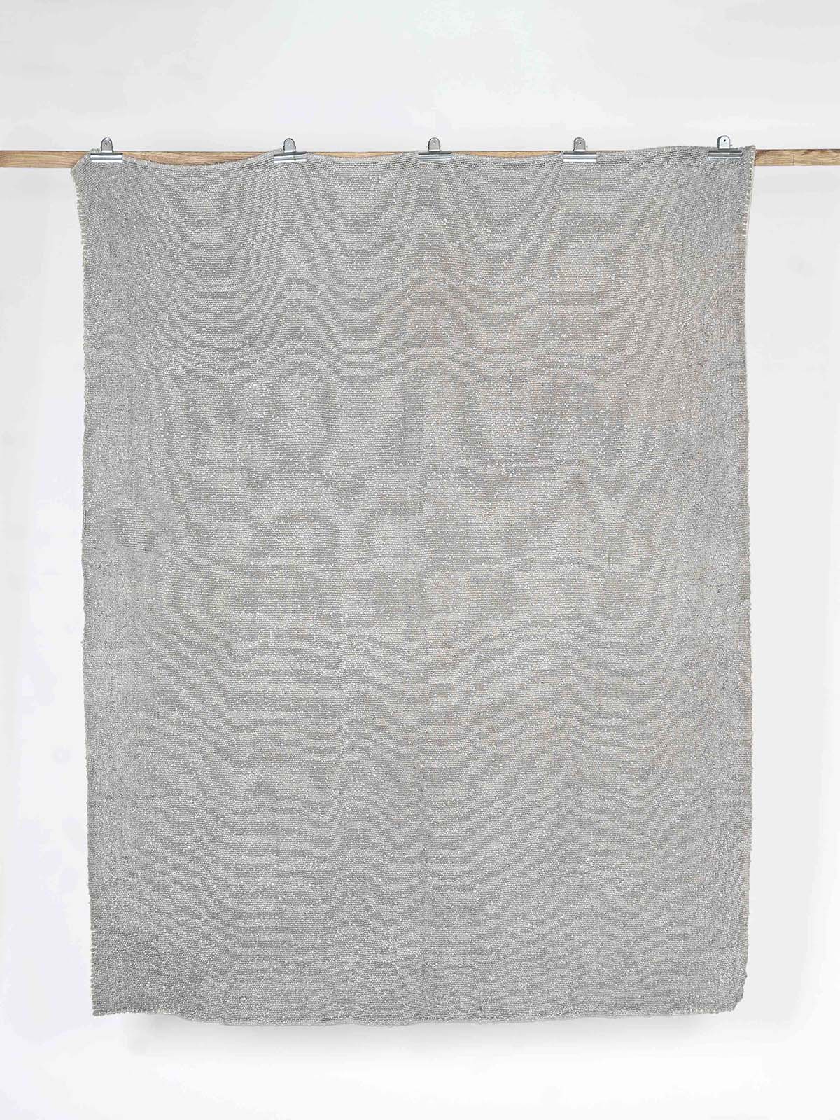 Tahida Natural Dyed Solid Dyed Throw with Hand Embroidery at all 4 Corner