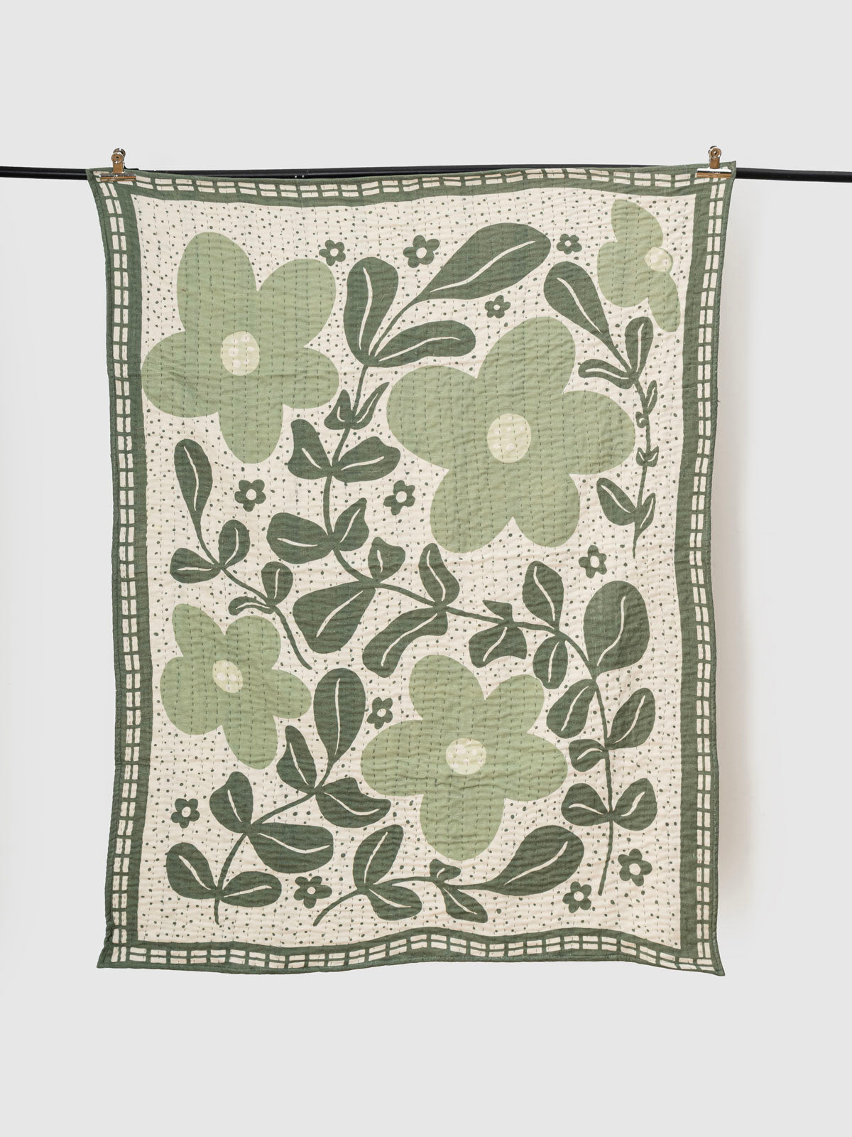 Livonia Reversible Printed Kantha Throw
