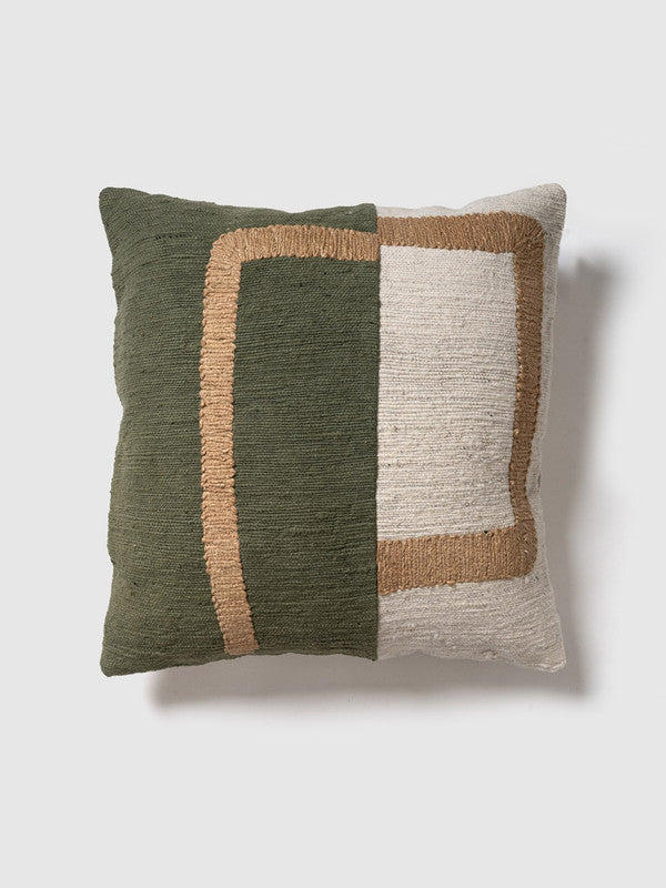 Leuven Woven & Embroidered Cushion Cover with Cotton Boro Yarn