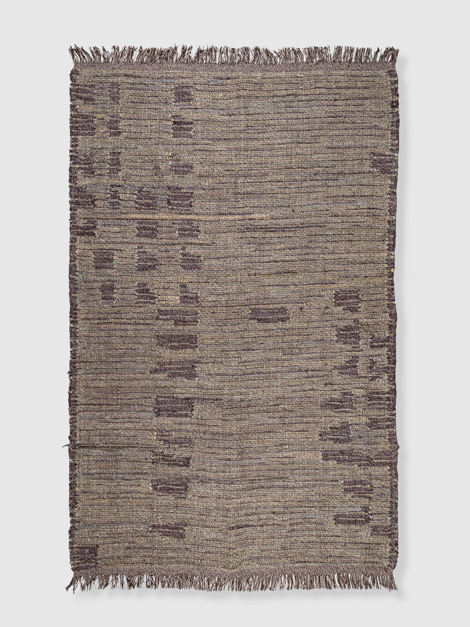 Barda Bleach Denim and Leather Rug