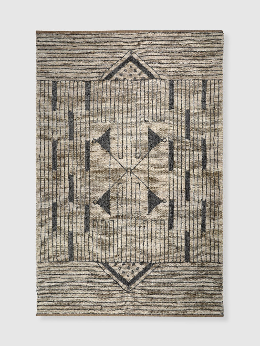 Saatli Jute Sumak Rug With Embroidery