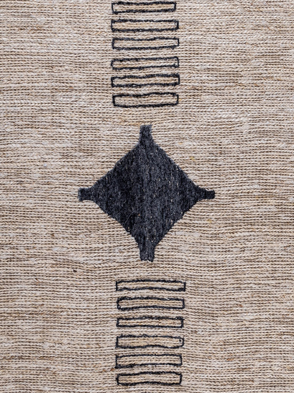 Sharur Jute Sumak Rug With Embroidery