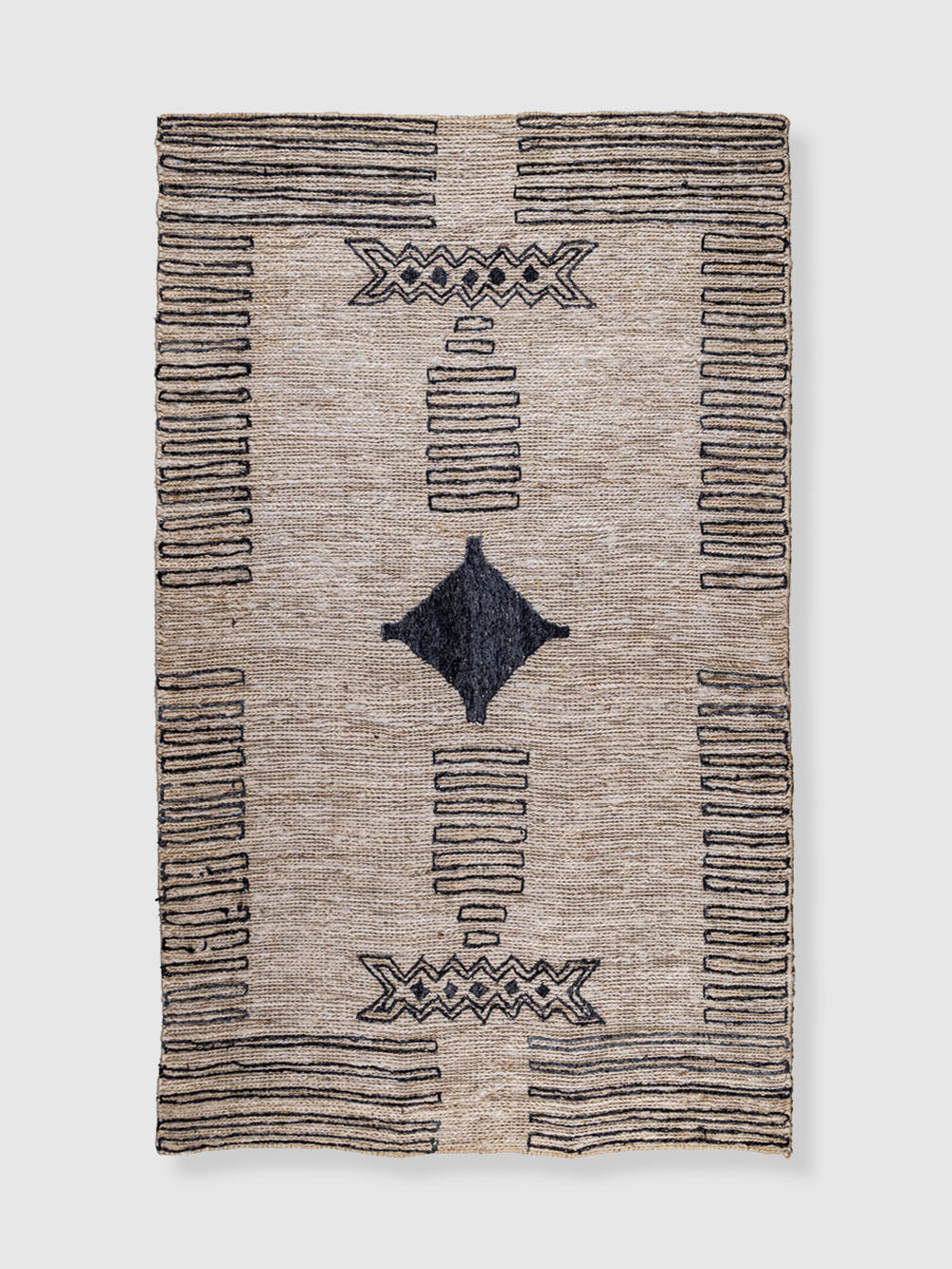 Sharur Jute Sumak Rug With Embroidery