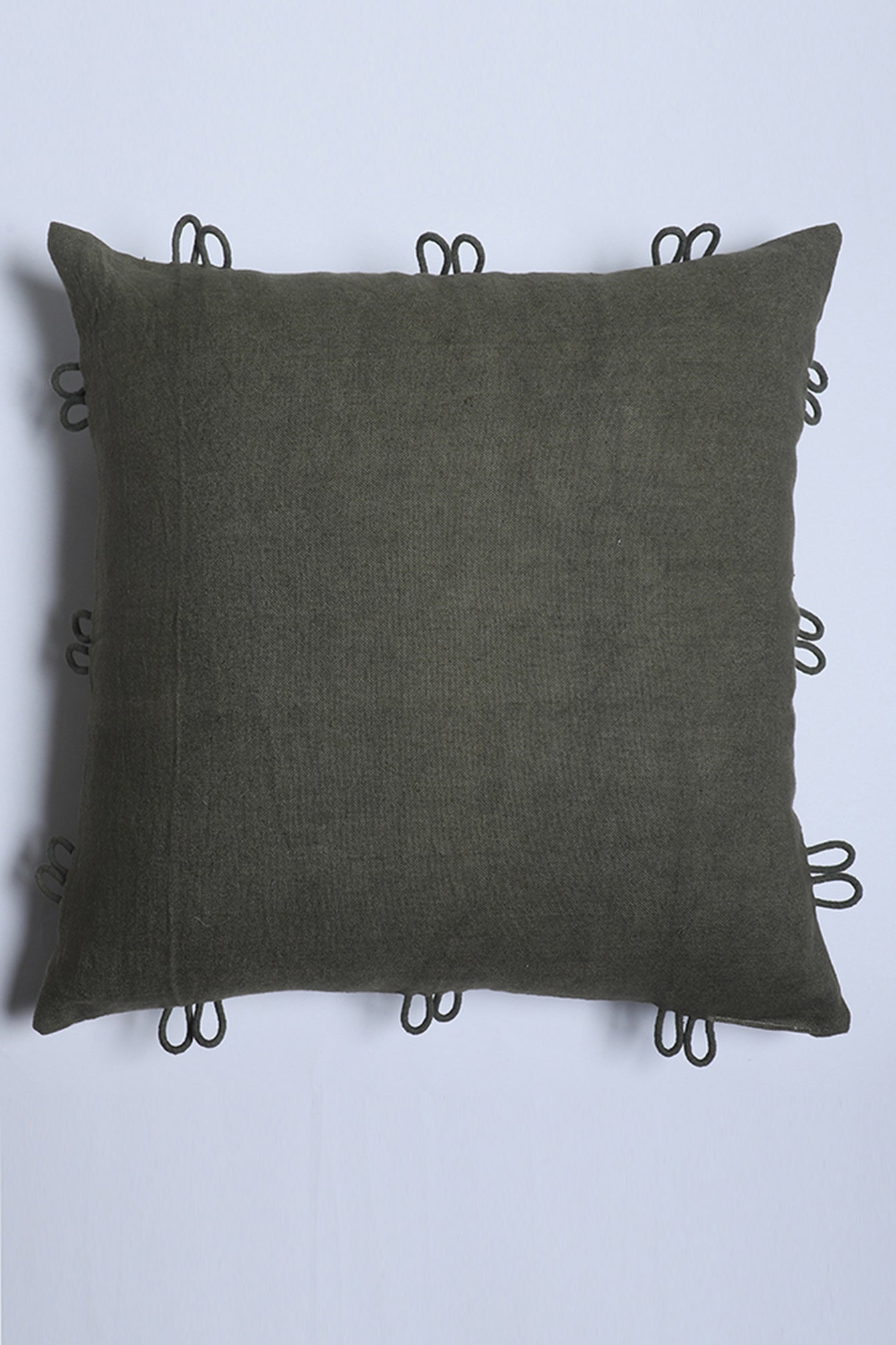 Waremme Solid Dyed Cushion With Loop Edge