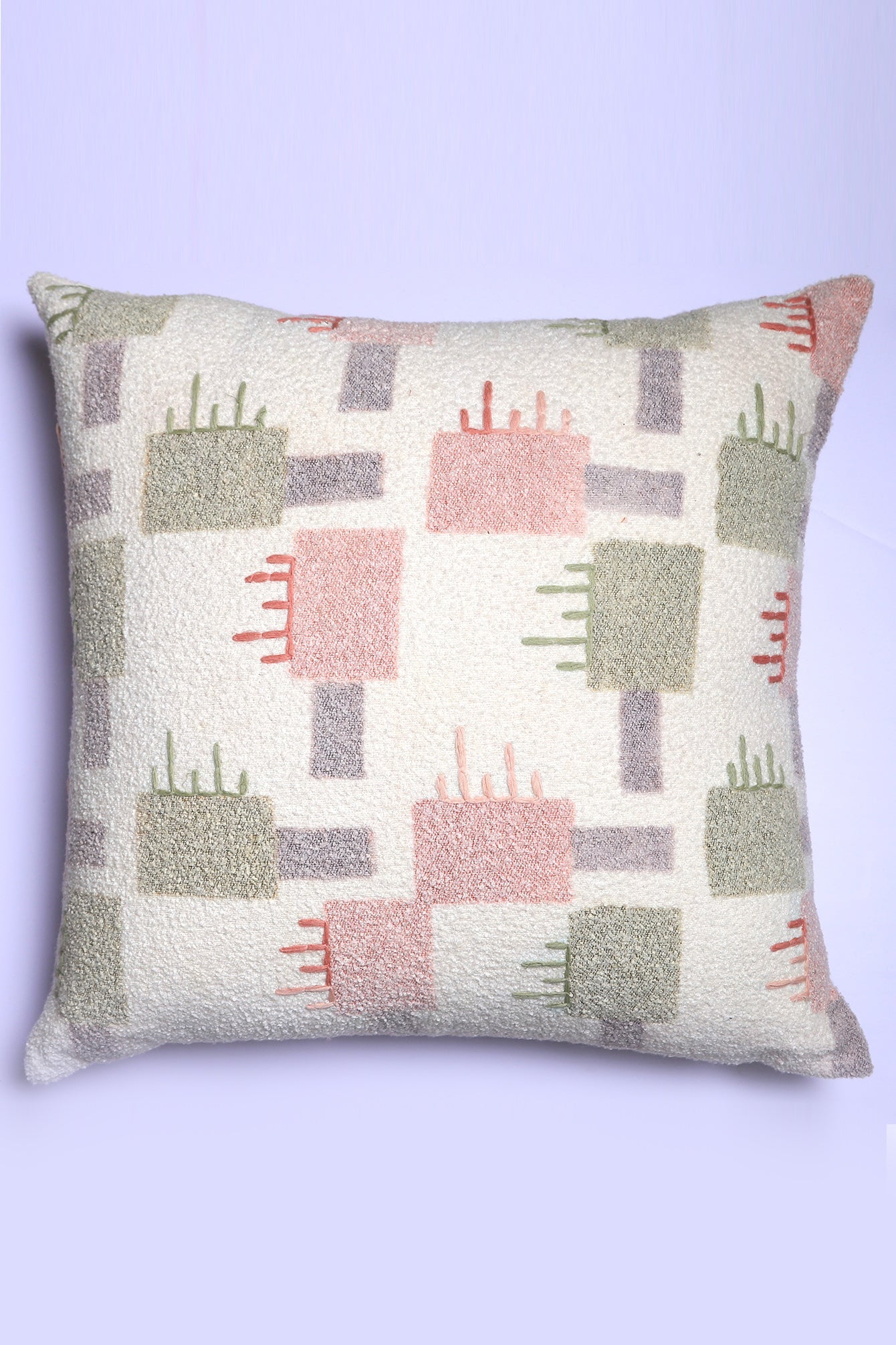 Kalofer Embroidery Block Printed Cushion Cover