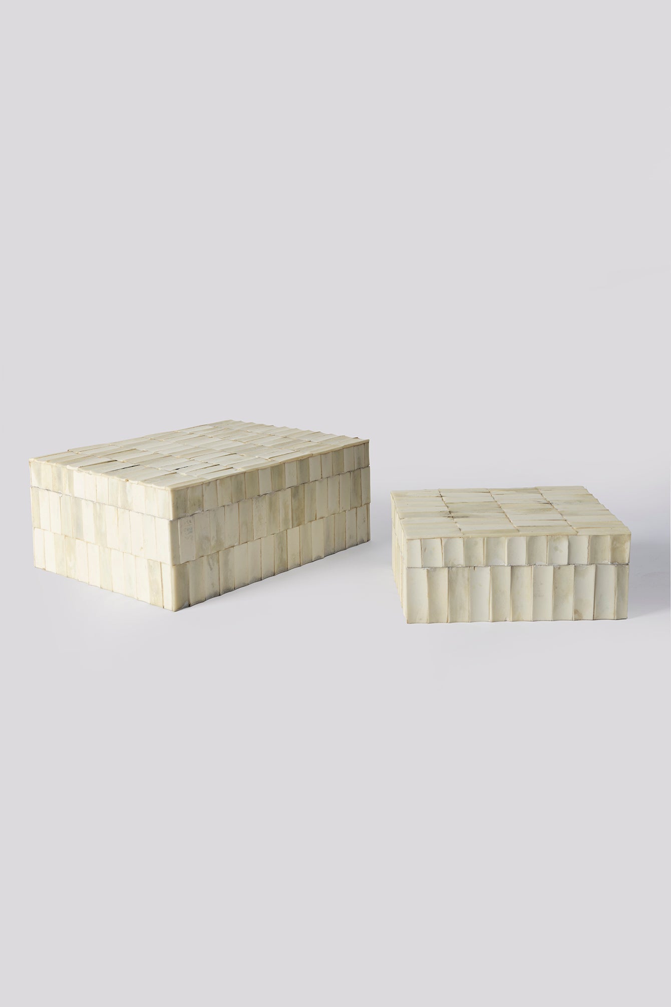 Tamsalu Wooden Bone Inlay Rectangular Box (Set of Two)
