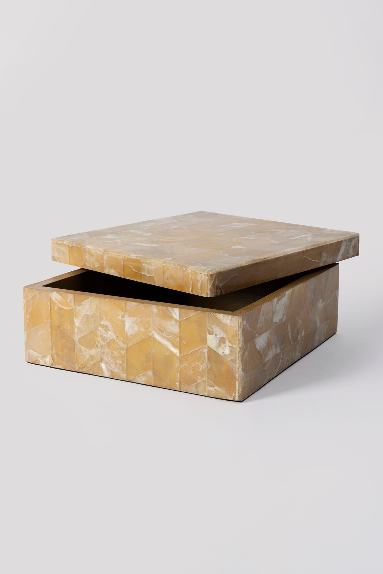 Espoo Stone Overlay Square Box (Set of Two)