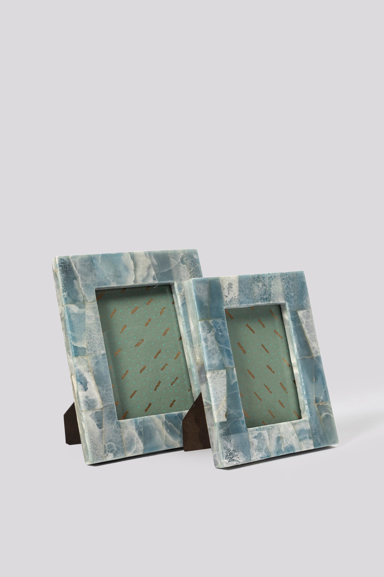 Sanok Stone Overlay Photo Frame With Glass (Set of Two)